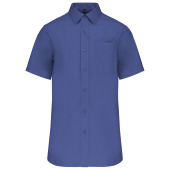 Men's short-sleeved cotton poplin shirt Cobalt Blue 3XL