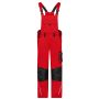 Workwear Pants with Bib - STRONG - - red/black - 56