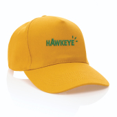 Impact 5 panels cap, 280gr genanvendelig bomuld, med AWARE™, gul