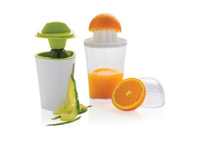 2-in-1 spiraalsnijder en fruitpers, wit 2-in-1 spiraalsnijder en fruitpers, wit