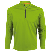 Herensportshirt met halsrits en lange mouwen Herensportshirt met halsrits en lange mouwen