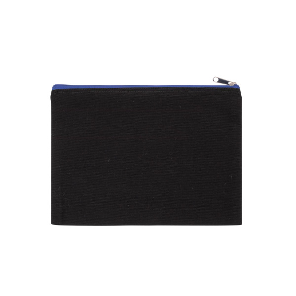 Tasje van canvaskatoen - groot model Black / Royal Blue One Size