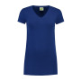 L&S T-shirt V-neck cot/elast SS for her royal blue L