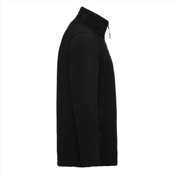 RUS Men Full Zip Outdoor Fleece, Black, 4XL