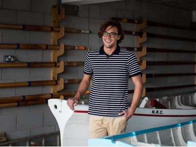 Striped jersey polo shirt Striped jersey polo shirt