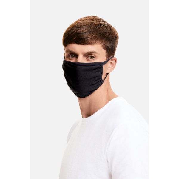 Volwassenenmasker AFNOR UNS1 UNS 2 - Herbruikbaar en wasbaar - pak van 5 masker Black One Size