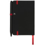 Noir edge klein notitieboek - Zwart/Rood