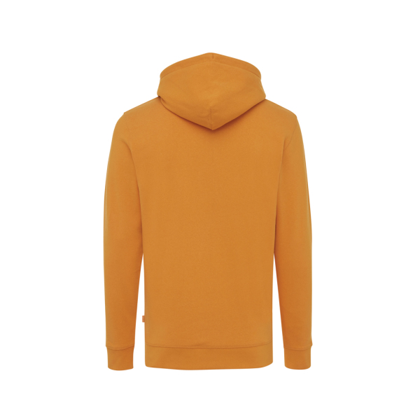 Iqoniq Jasper gerecycled katoen hoodie, sundial oranje