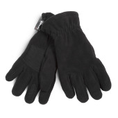 Gerecycleerde handschoenen van fleece en Thinsulate Black S/M