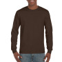 Gildan T-shirt Ultra Cotton LS unisex 105 dark chocolate XL