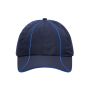 MB6202 6 Panel Polyester Cap navy/royal one size