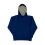 Contrast Hooded Sweatshirt Kids - Navy/Light Oxford - 152 (11-12/2XL)
