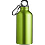 Oregon 400 ml aluminium water bottle with carabiner - Apple green/Pearl