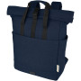 Joey 15 inch GRS gerecyclede canvas rolltop laptoprugzak 15 l - Navy