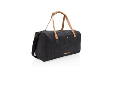 Canvas reis/weekendtas PVC vrij, zwart Canvas reis/weekendtas PVC vrij, zwart