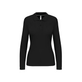 Damespolo lange mouwen Black 3XL