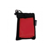 R-PET cooling towel 30x80cm - Black / Red