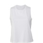 Women's Racerback Cropped Tank Solid White Blend M