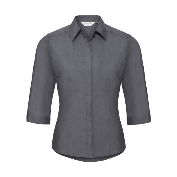 3/4 sleeve Poplin Shirt - Convoy Grey - 4XL