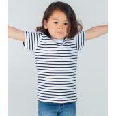 Baby/Toddler Striped Crew Neck T-Shirt, White/Oxford Navy, 3-4, Larkwood