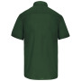 Overhemd in onderhoudsvriendelijk polykatoen-popeline korte mouwen heren Forest Green XS