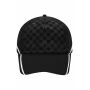 MB6560 5 Panel Racing Cap Embossed - black/black/white - one size