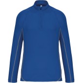 Sportshirt met lange mouwen ¼ rits voor heren Sporty Royal Blue 3XL