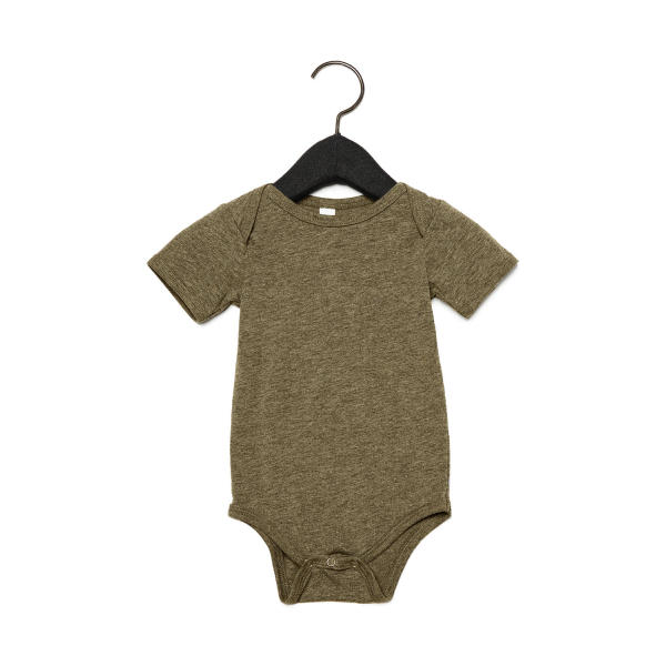 Baby Triblend Short Sleeve Onesie - Olive Triblend - 3-6
