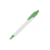 Balpen Baron 03 recycled hardcolour - Wit / Licht groen