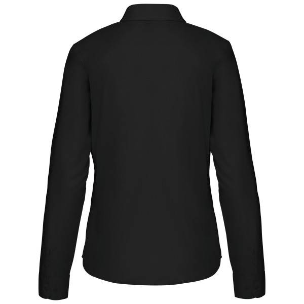 Overhemd in onderhoudsvriendelijk polykatoen-popeline dames Black XL