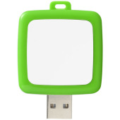 Rotating square USB - Lichtgroen/Wit - 1GB