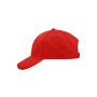 MB6118 Brushed 6 Panel Cap - red - one size