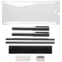 Mindy 8-piece pencil case set - Solid black