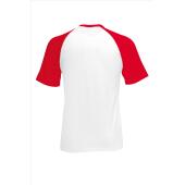 FOTL Valueweight SS Baseball T, White/Red, 3XL
