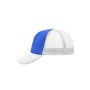 MB070 5 Panel Polyester Mesh Cap royal/wit one size