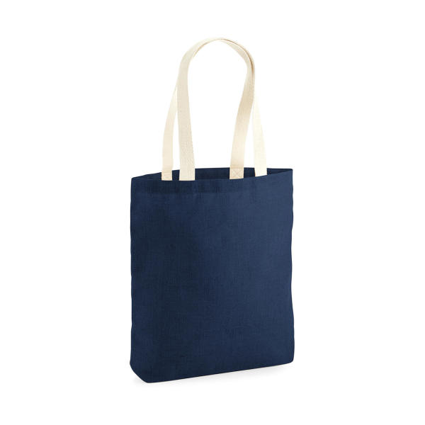 Unlaminated Jute Tote - Navy/Natural - One Size