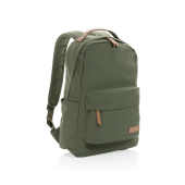 Impact AWARE™ 16 oz. recycled canvas laptop rugzak, groen