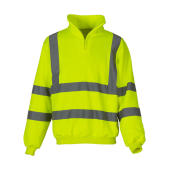 Fluo 1/4 Zip Sweat Shirt - Fluo Yellow - L