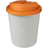 Americano® Espresso Eco 250 ml gerecyclede beker met knoeibestendig deksel - Wit/Oranje
