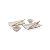 Ukiyo sushi dinerset voor 2, wit, zwart