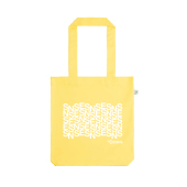 Tote bag - Buttercup yellow - white print - Unisex - One size