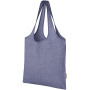 Pheebs 150 g/m² recycled cotton trendy tote bag 7L - Heather blue