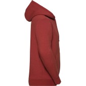 Authentic Full zip hooded melange sweatshirt Brick Red Melange 3XL