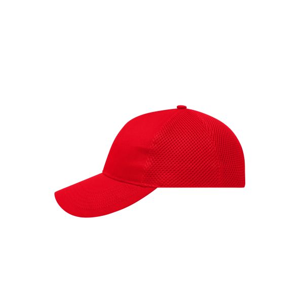 MB6216 6 Panel Air Mesh Cap - red - one size