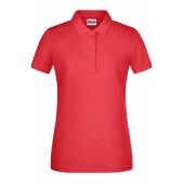 Ladies' Basic Polo - carmine-red-melange - XXL