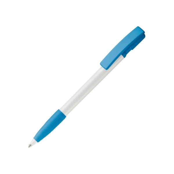 Balpen Nash grip hardcolour - Wit / Licht Blauw