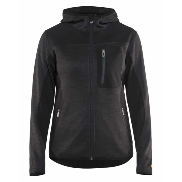 Dames gebreid vest met softshell