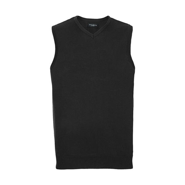 Adults' V-Neck Sleeveless Knitted Pullover - Charcoal Marl - M