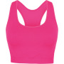 Women's Workout Cropped Top Neon Pink M