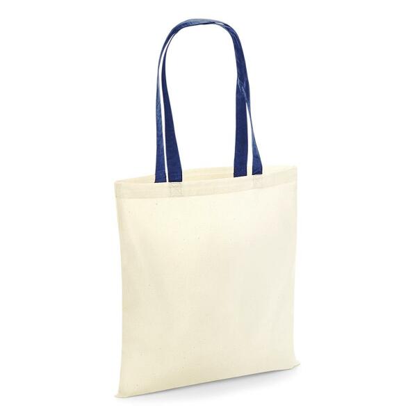 Bag For Life - Contrast Handles, Natural/French Navy, ONE, Westford Mill